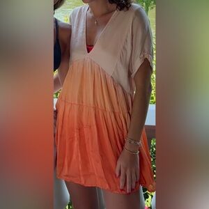 Free People Sun Up Ombre Mini Dress - Size S
